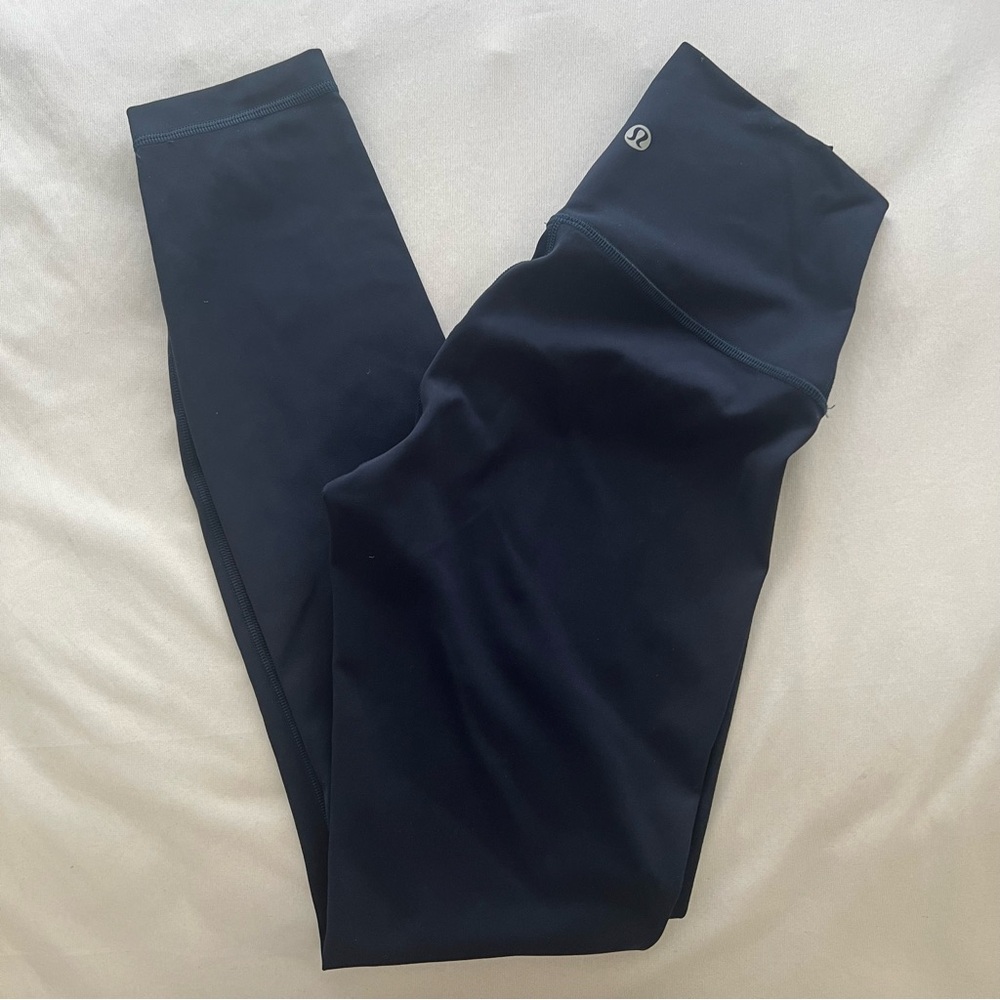 navy blue lululemon full on luxtreme wunder under leggings